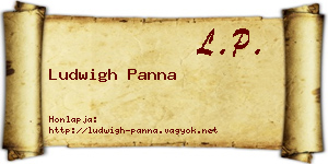 Ludwigh Panna névjegykártya
